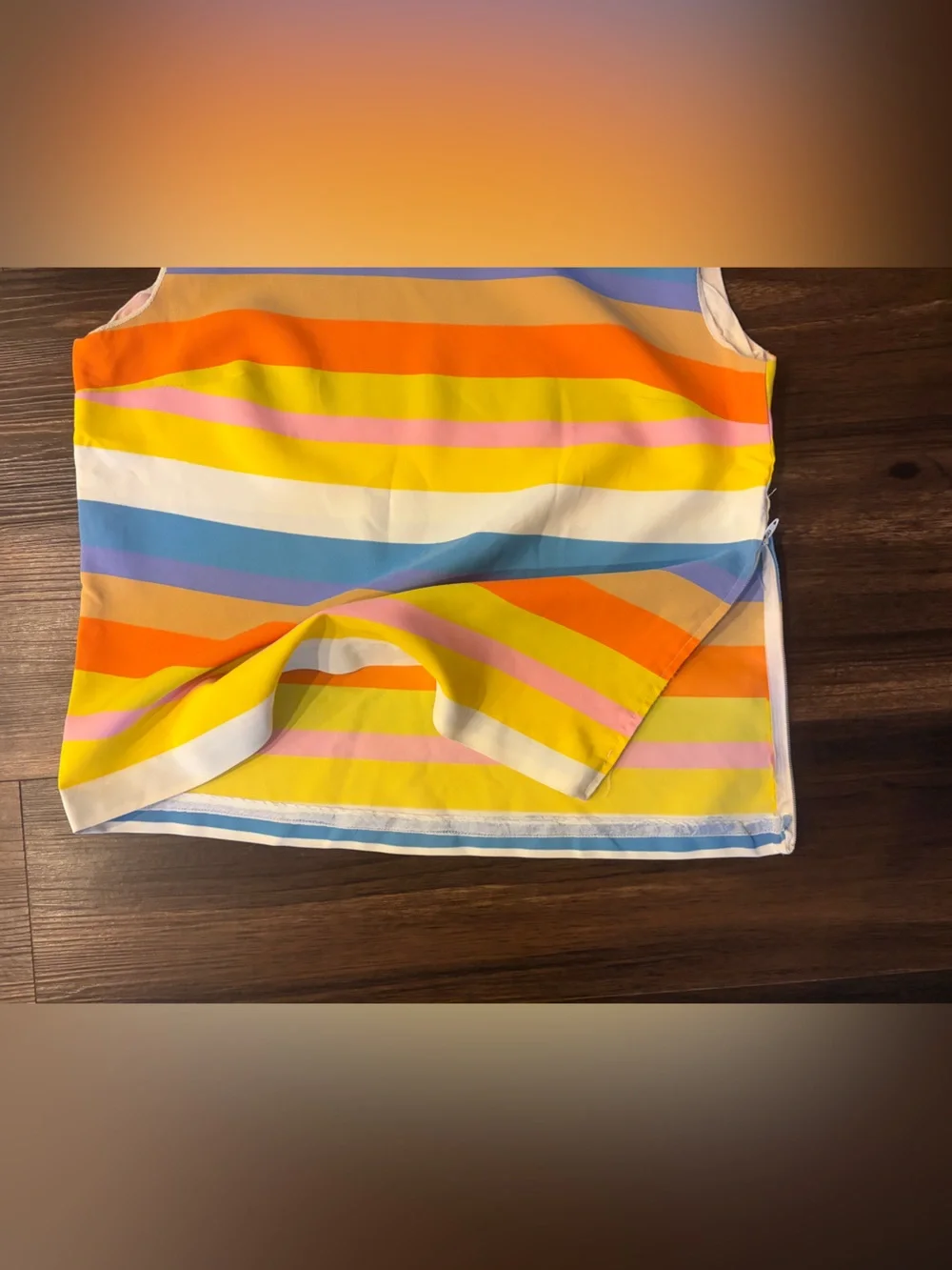 Vintage 70s Multi-Color Striped Sleeveless Top - Women's - Picture 8 of 11
